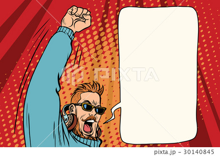 Hipster DJ emotional hands up Hipster DJ emotional hands up 30140845