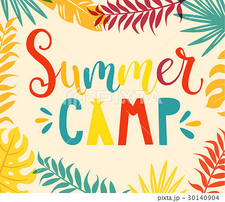 Summer camp handdrawn lettering. Summer camp handdrawn lettering. 30140904