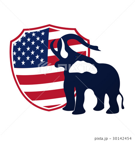 Republican elephant in the background of the 30142454