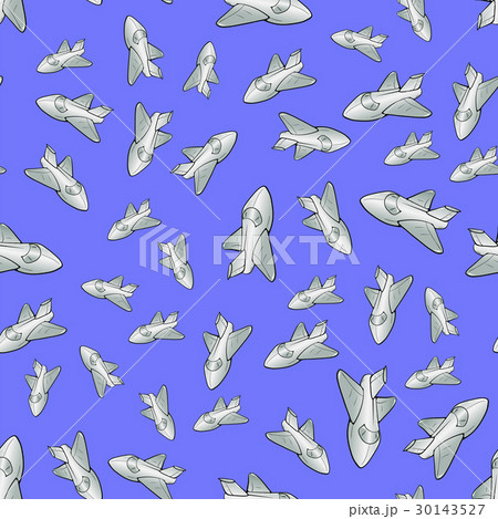 Seamless Aircraft Blue Background Seamless Aircraft Blue Background 30143527