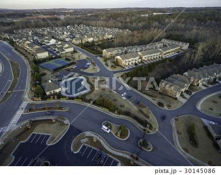 Aerial view of Houses and Townhomes in Georgia Aerial view of Houses and Townhomes in Georgia 30145086