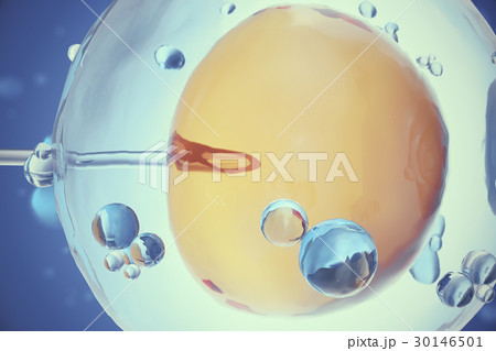 Close-up view 3D illustration Glass needle 30146501