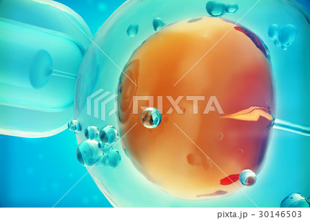 Close-up view 3D illustration Glass needle 30146503