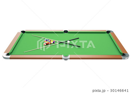 3D illustration American pool snooker balls 30146641