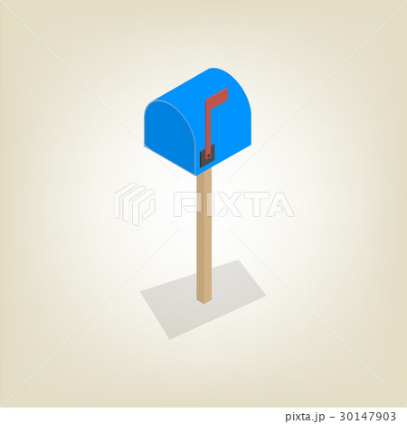 American mailbox isometric, vector illustration. American mailbox isometric, vector illustration. 30147903