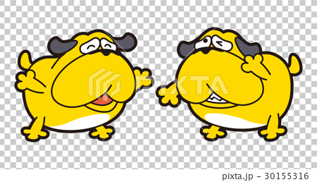 黄色い犬のキャラクター ブルのイラスト素材 30155316 Pixta