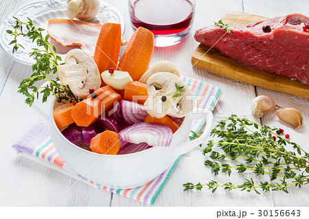 Ingredients for Boeuf Bourguignon 30156643