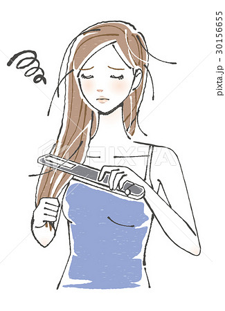 ヘアアイロンが苦手な女性 30156655