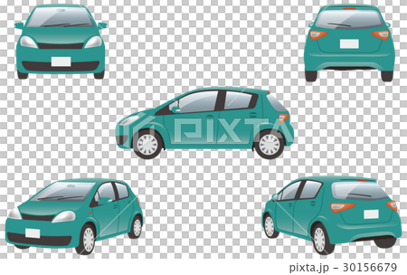 Hybrid car 5 cut (turquoise blue) 30156679