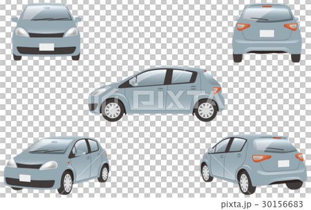 Hybrid car 5 cut (silver) 30156683