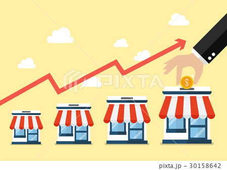 Step of hand collect the money in shop store 30158642