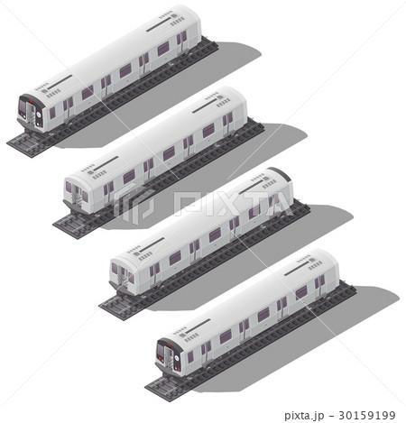 Subway cars isometric icon set Subway cars isometric icon set 30159199