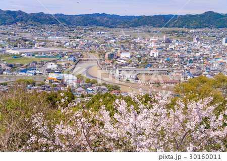 【千葉県鴨川市】魚見塚一戦場公園(うおみづかいっせんばこうえん)展望台からの眺め、桜の季節 【千葉県鴨川市】魚見塚一戦場公園(うおみづかいっせんばこうえん)展望台からの眺め、桜の季節 30160011