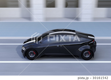 走行中の黒いスポーツカー 走行中の黒いスポーツカー 30161542