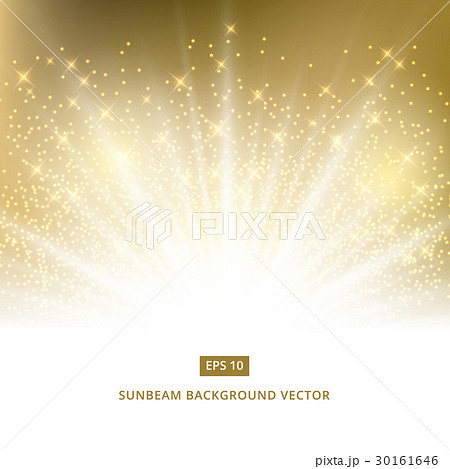 golden background sunbeam with gold glitter vector 30161646