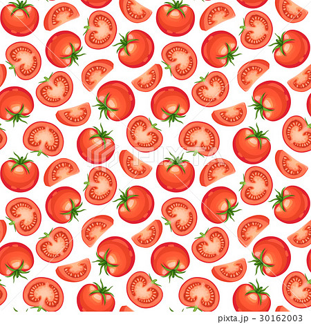 Tomato Seamless Patternのイラスト素材