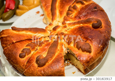 Puff pastry meat pie Puff pastry meat pie 30163917
