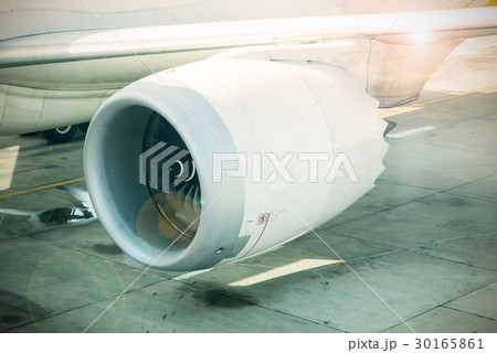 Part of engine air plane with fan inside. 30165861