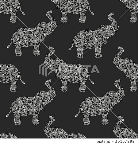 Seamless pattern with hand-drawn tribal styled Seamless pattern with hand-drawn tribal styled 30167898