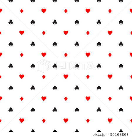 Seamless pattern background of poker suits - 30168863