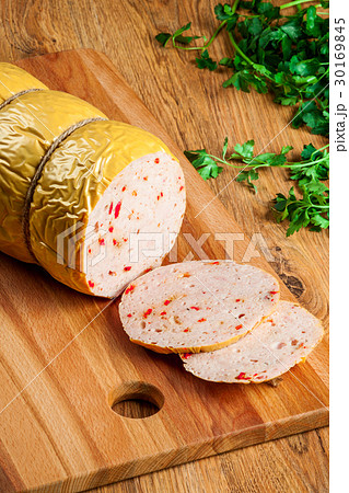 Boiled Sausage Closeup 30169845