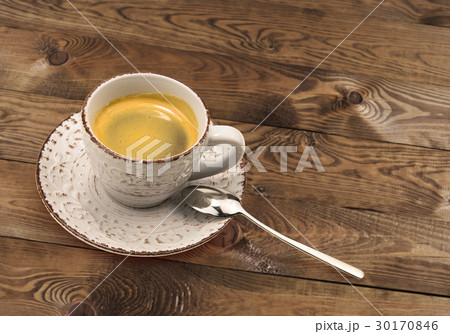 Coffee maker on wood desk Stock Photo by ©Arybickii 142843069