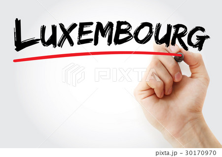 Hand writing Luxembourg with marker Hand writing Luxembourg with marker 30170970