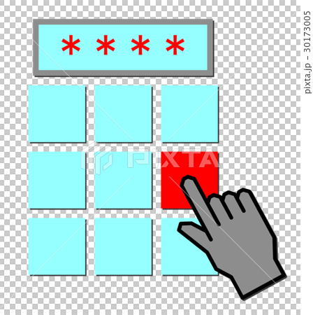暗証番号のイラスト素材