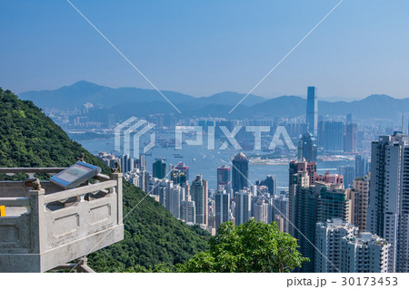 ビクトリアピークからみた香港島 ビクトリアピークからみた香港島 30173453