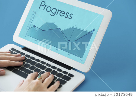 Corporate business line graph report Corporate business line graph report 30175649