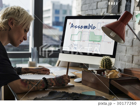 Assemble Manufacturing Production Business Pattern 30177260