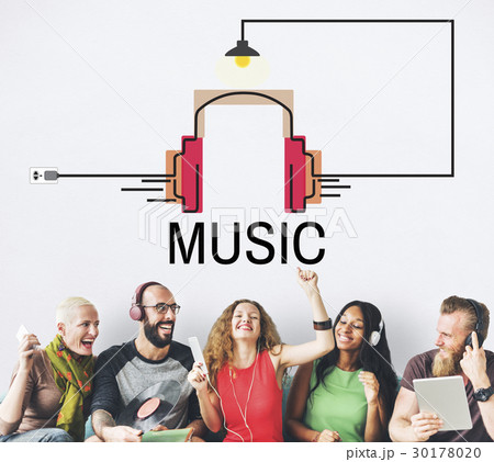Music Audio Multimedia Headphone Concept Music Audio Multimedia Headphone Concept 30178020