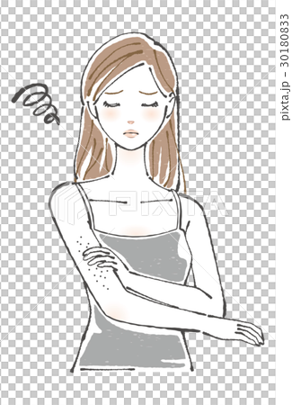 腕の毛穴が黒ずんだ女性 腕の毛穴が黒ずんだ女性 30180833
