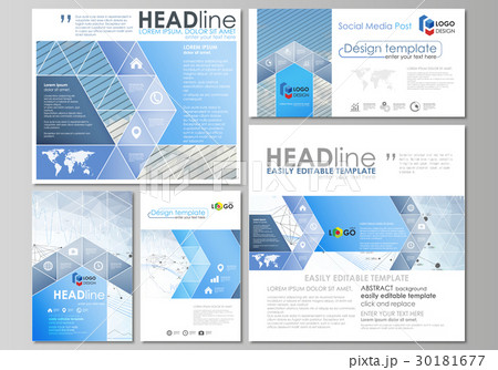 Social Media Posts Set Business Templates Vectorのイラスト素材 30181677 Pixta Data Studio Social Media Template