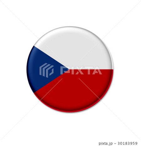 缶バッジ 国旗 アイコン チェコ 30183959