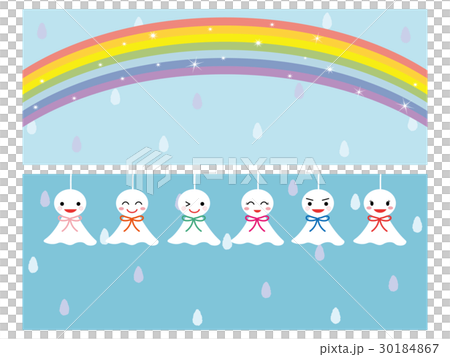 梅雨イメージ バナーセットのイラスト素材