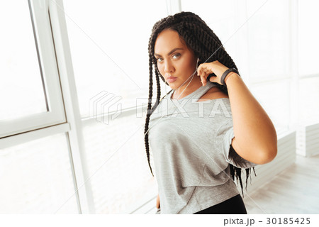 Gifted hypnotic woman enjoying her hobby Gifted hypnotic woman enjoying her hobby 30185425