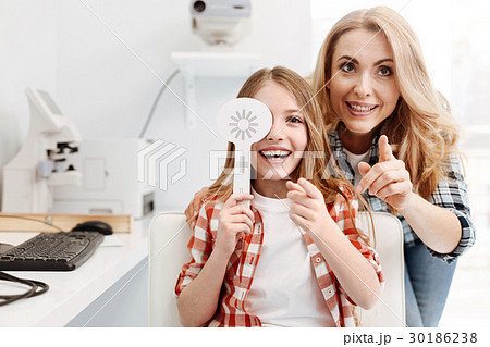 Active excited girl having a great eyesight 30186238