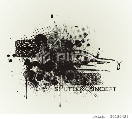 Grunge banner with car silhouette 30186425