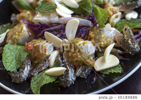 Thai Spicy Raw Crabs Salad 30189886