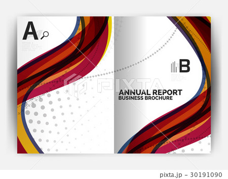 Business report cover template wave 30191090
