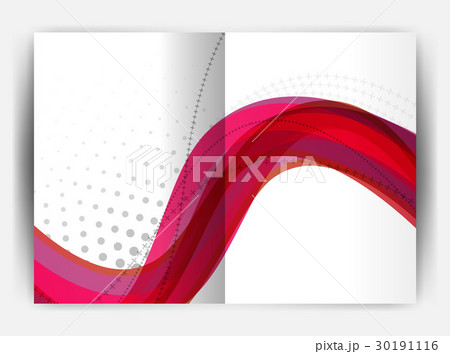 Business report cover template wave Business report cover template wave 30191116