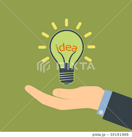 Word idea in a light bulb. Word idea in a light bulb. 30191966