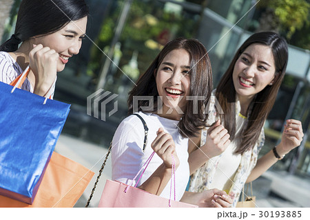 Portrait of dynamic ladies shine in the morning. 30193885