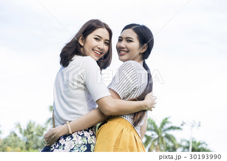 Friendship is simple a hug from friends behind. Friendship is simple a hug from friends behind. 30193990