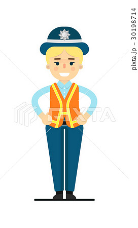 Police woman in uniform vector illustration 30198714