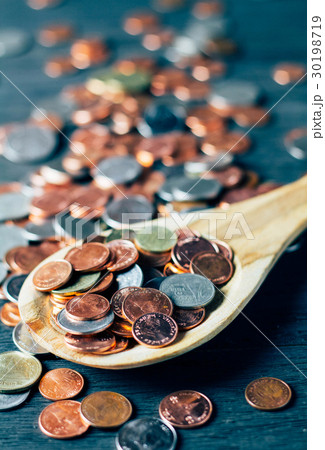 Thai Baht Coins and money background Thai Baht Coins and money background 30198719