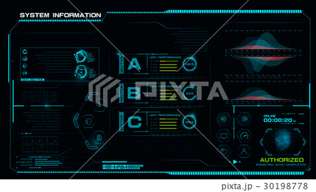 Futuristic HUD and user inter face Cyber  30198778