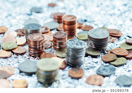 Thai Baht Coins and money background Thai Baht Coins and money background 30199376