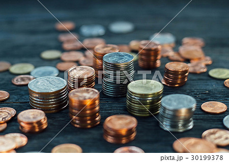 Thai Baht Coins and money background Thai Baht Coins and money background 30199378